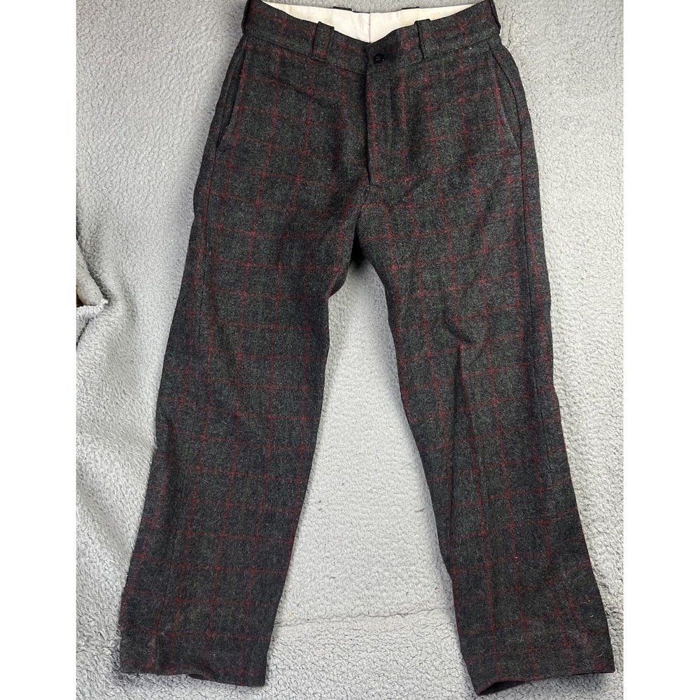 Vintage‎ Johnson Woolen Mills Vermont Mens Adirondack Plaid Pants Heavy Wool